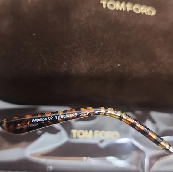 NEW Authentic Tom Ford Anjelica-02 Leopard Cat Eye Sunglasses - Picture 4 of 9